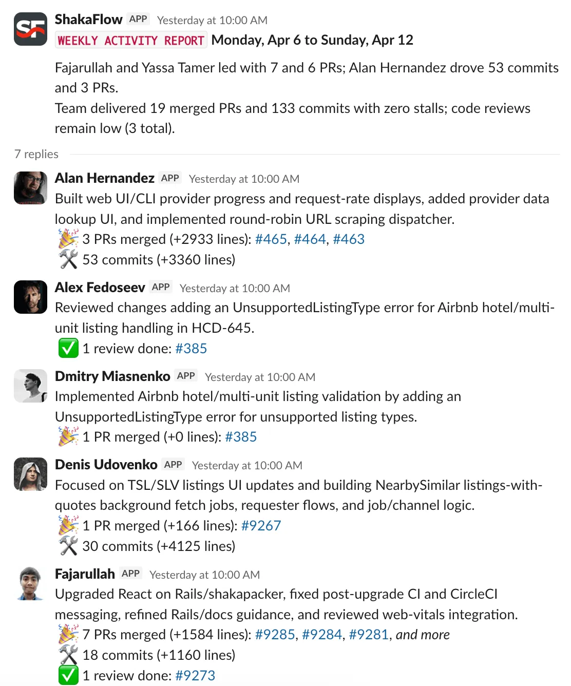 AI activity summaries